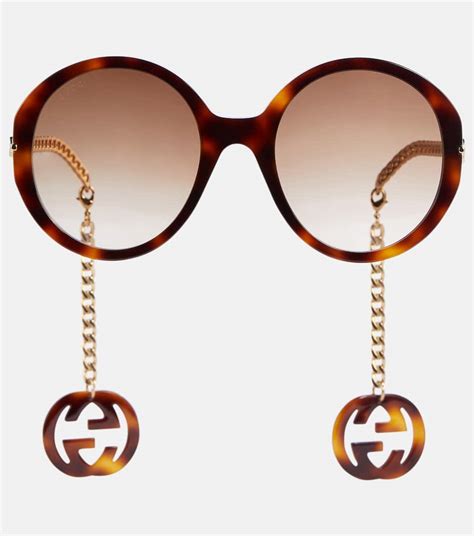 gucci round sunglasses 2018|Gucci sunglasses with charms.